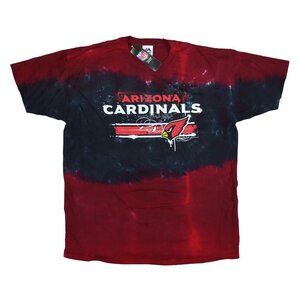 Arizona Cardinals NFL Liquid Blue Tie Dye Horizon Crew Neck T-Shirt NWT